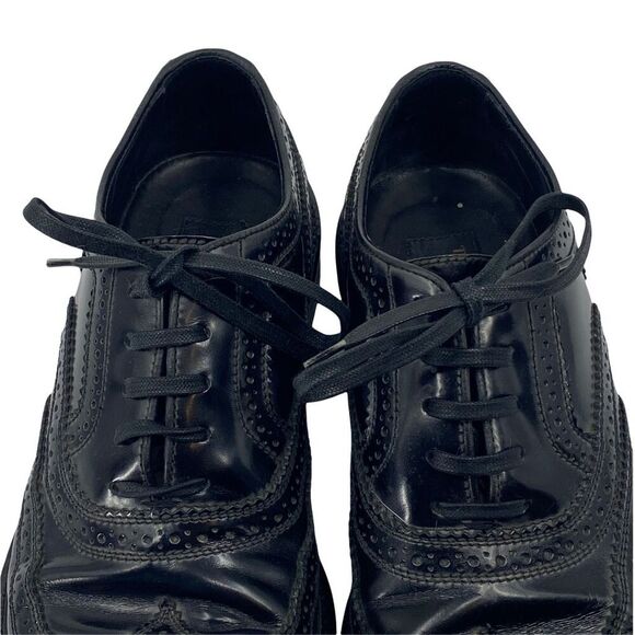 To Boot New York Adam Derrick Black Leather Brogue Cap Toe Oxfords Shoes Mens 9 - Picture 10 of 11